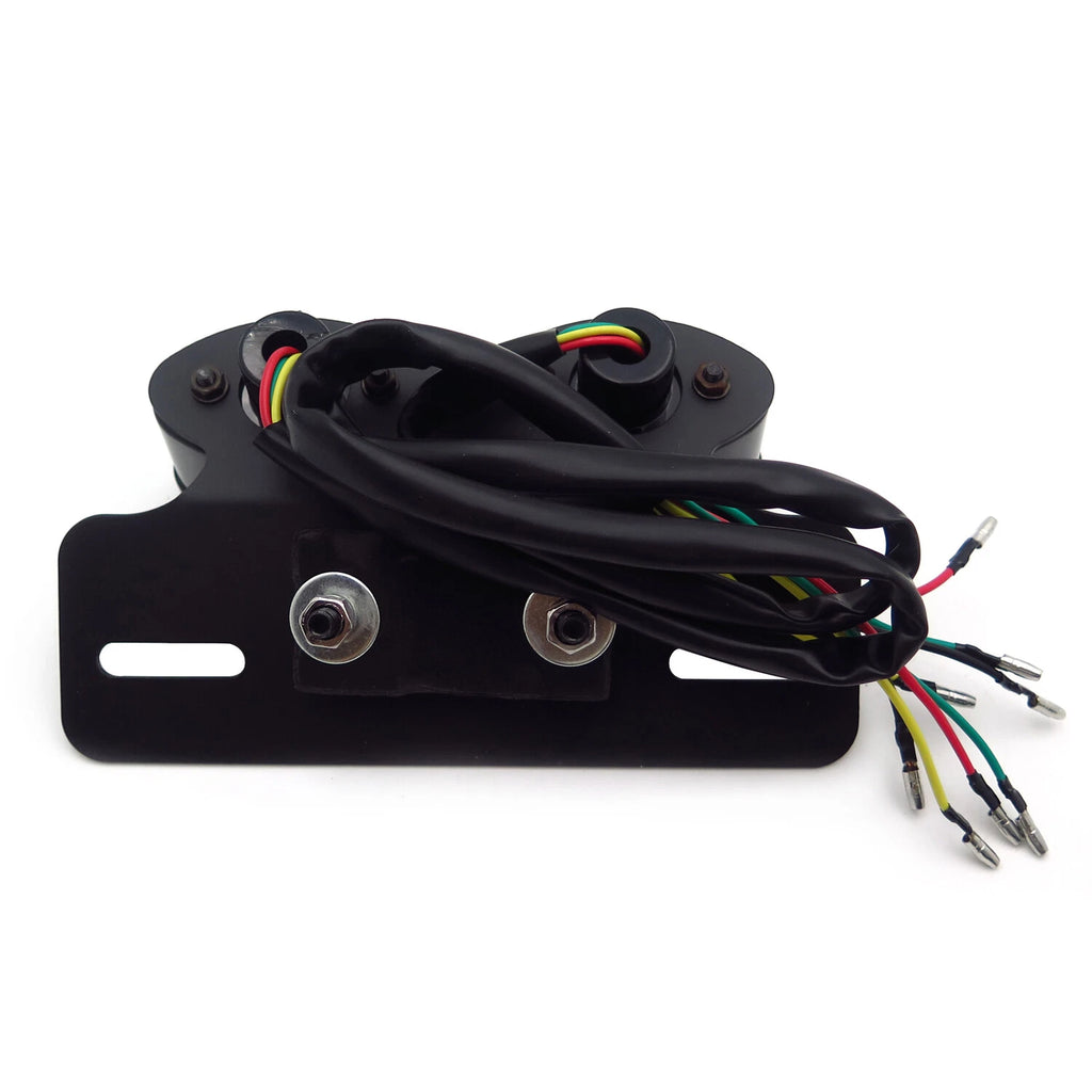 LED Tail Brake Light License Plate Holder for Motorcycle (Dirt Bike, Chopper, Cruiser)