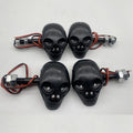 4Pcs Black Skull LED Turn Signal Lamps for Harley/Ducati/BMW