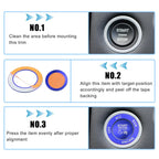 Engine Push Start Button Sticker Kit for Dodge Charger Challenger Durango (2011–2023)