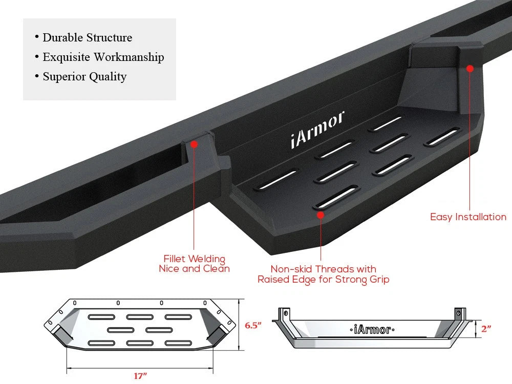 iArmor Aluminum Pocket Steps for Nissan Pathfinder (2013-2021)