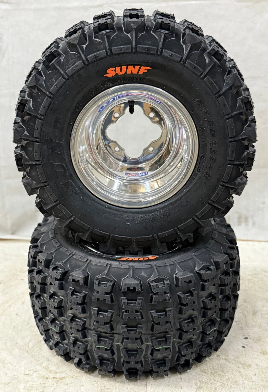 Set of 2 DWT A5 Polished 9" Rear Rims Wheels for Honda TRX 450R 450ER 250R 400EX