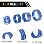 Light Switch Knob Cover Ring for GMC Sierra (2014–2018) - Blue