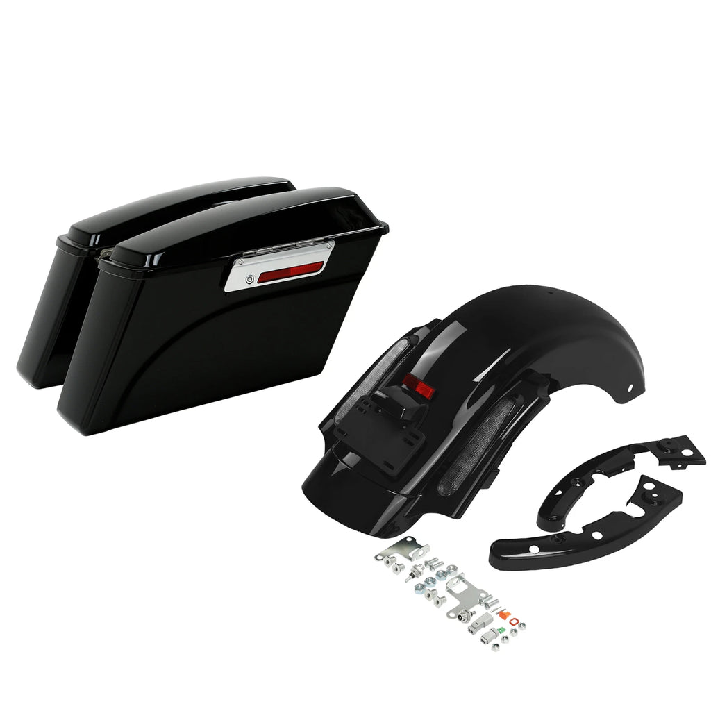 Hard Saddlebags Rear Fender System for Harley Touring Street Glide (2009–2013)