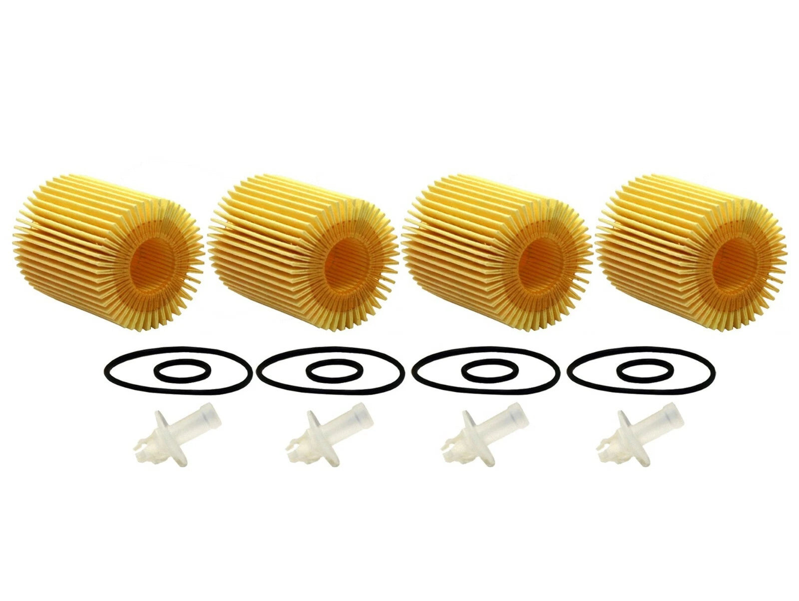 Set of 4 Wix Engine Motor Oil Filters for Lexus Toyota (Metal Free)