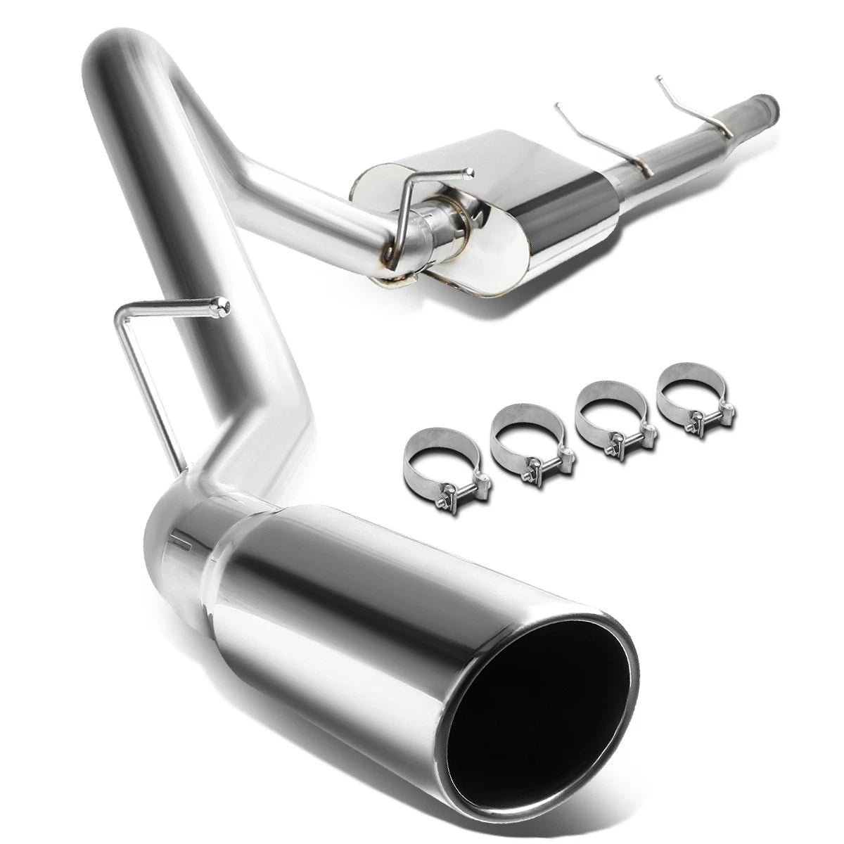 Catback Exhaust System for Silverado/Sierra 1500 (2007–2013) 4" Round Tip