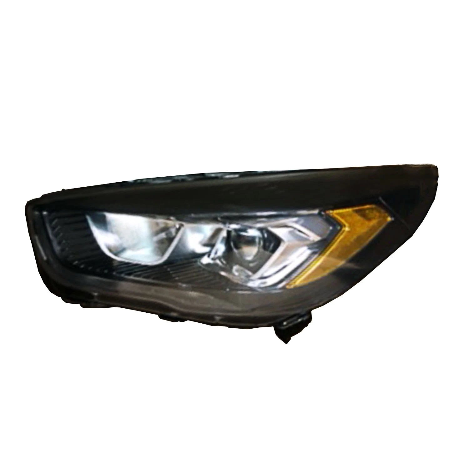 Replacement Black Driver Side Halogen Headlight Assembly w/LED Signature