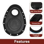 Polished Aluminum Timing Chain Cover Kit with Gaskets & Bolts for Chevy SBC (1960–2000)