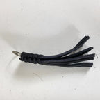 Black Leather Fringe Whip Keychain for Motorcycle