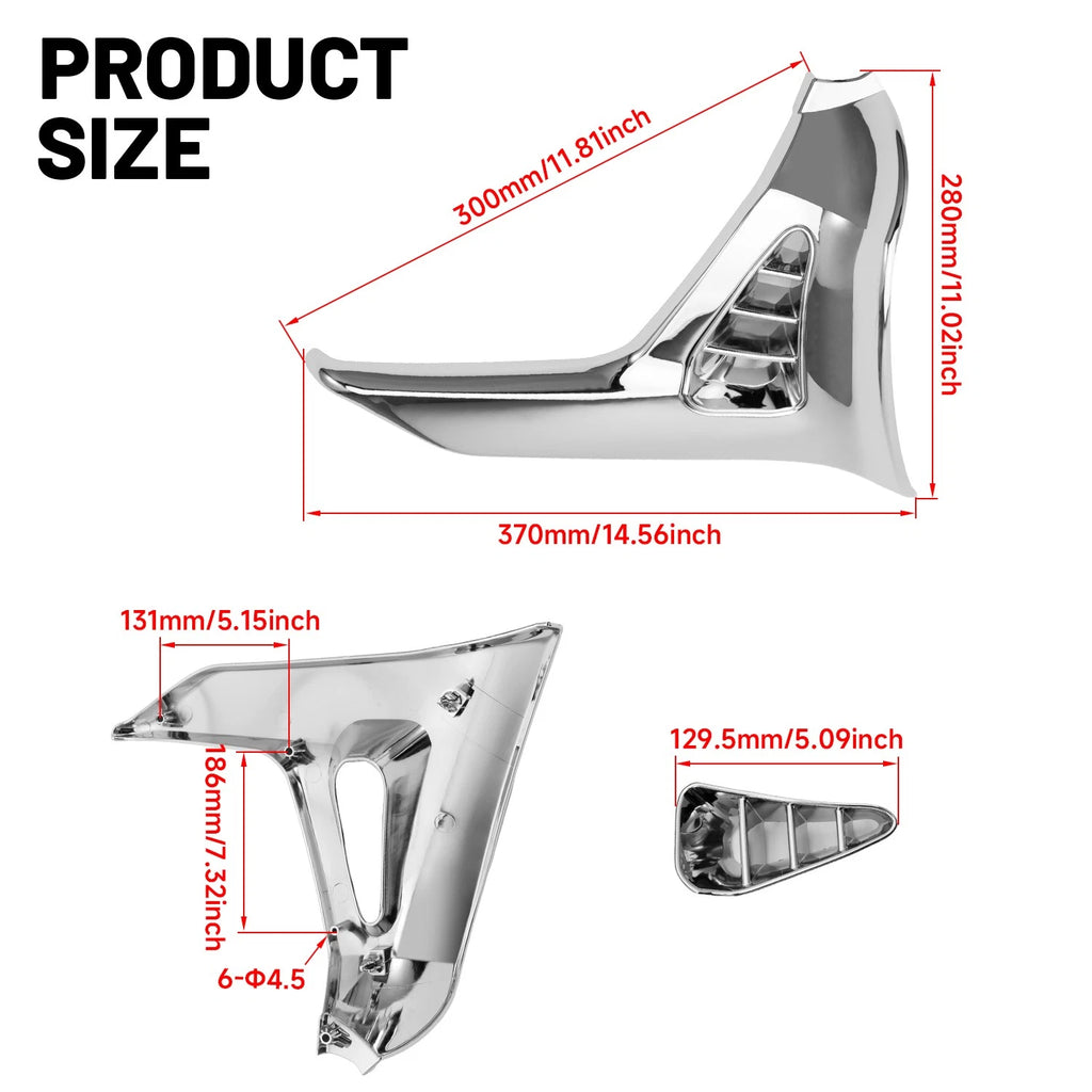 Set of 2 Modified Triangle Covers for Honda GoldWing GL1800 (2001–2011)