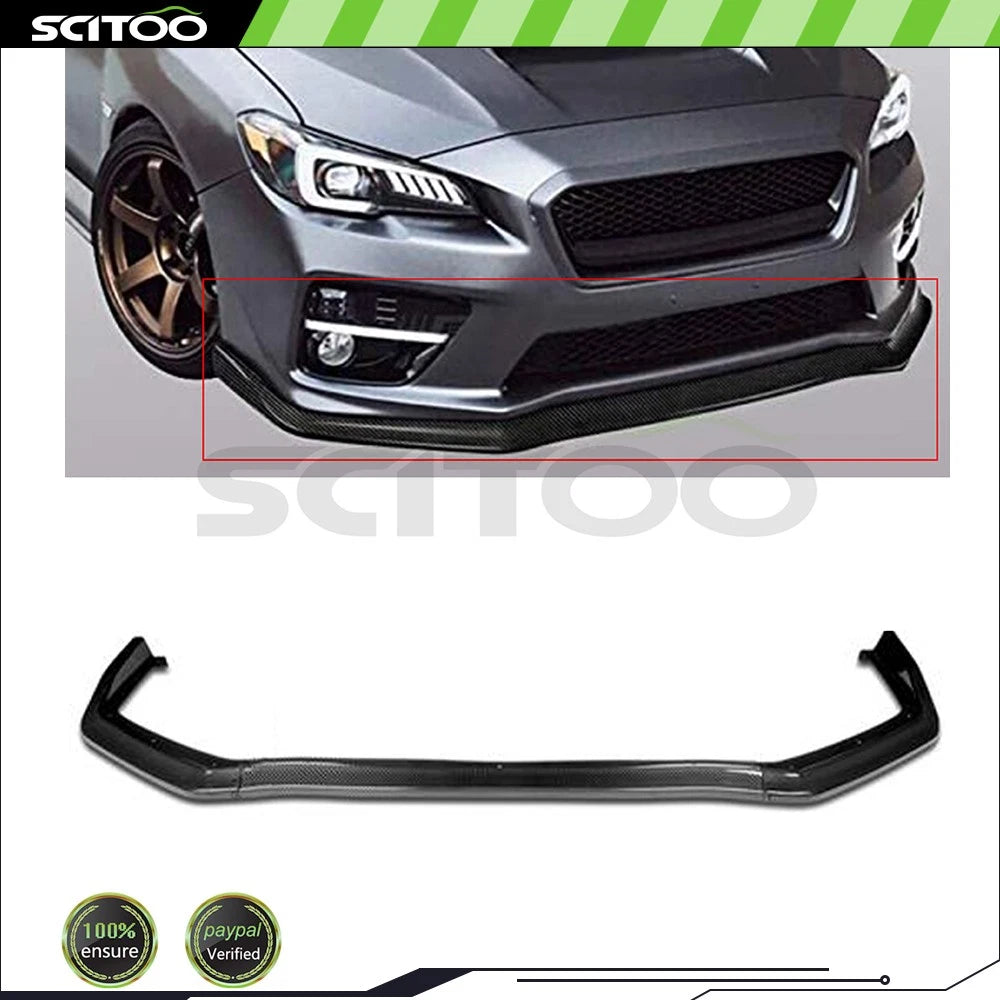 CS Style Carbon Look Front Bumper Lip for Subaru WRX STI (2015–2020)