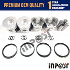 4X Piston with Ring Set for Mitsubishi K4N Engine