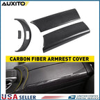 2X Carbon Fiber Console Armrest Button Trim for Mercedes Benz GLC Class (2015–2020)