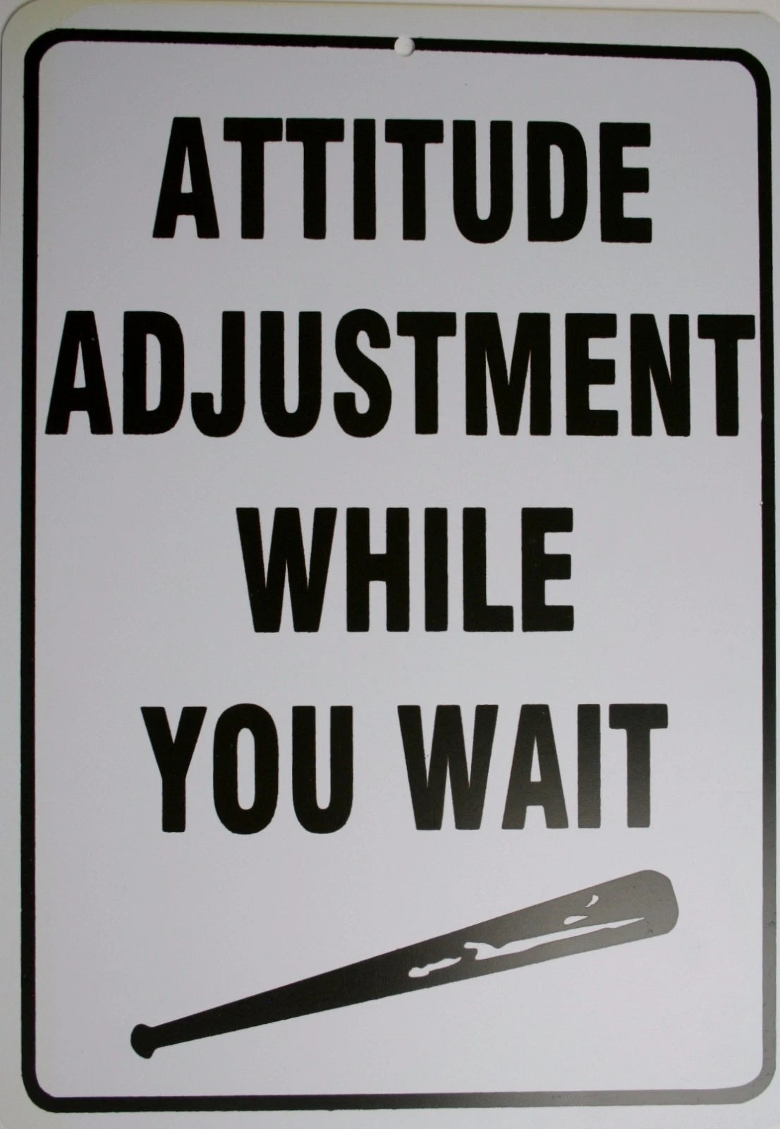 Attitude Adjustment Sign for Man Cave (Plastic)