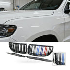 Gloss Black Dual Line Grille for BMW 3 Series E90 E91 (2006–2008)