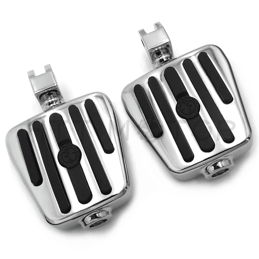 Chrome Rubber Footpeg for Yamaha V-Star 1100 650 Stryker V-Max Virago (1999–2019)