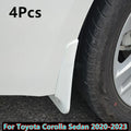 White Painted Mud Flaps Guard Splash for Toyota Corolla Sedan (2020–2023)