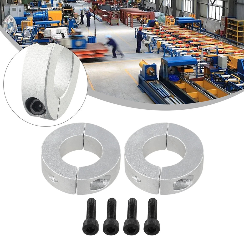 2X 25mm Aluminum Split Clamp Collar Sleeves for Mechanical Stability
