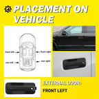 Outside Door Handle for Ford F-150 XLT (2015–2020) - Smooth Black, Front Left