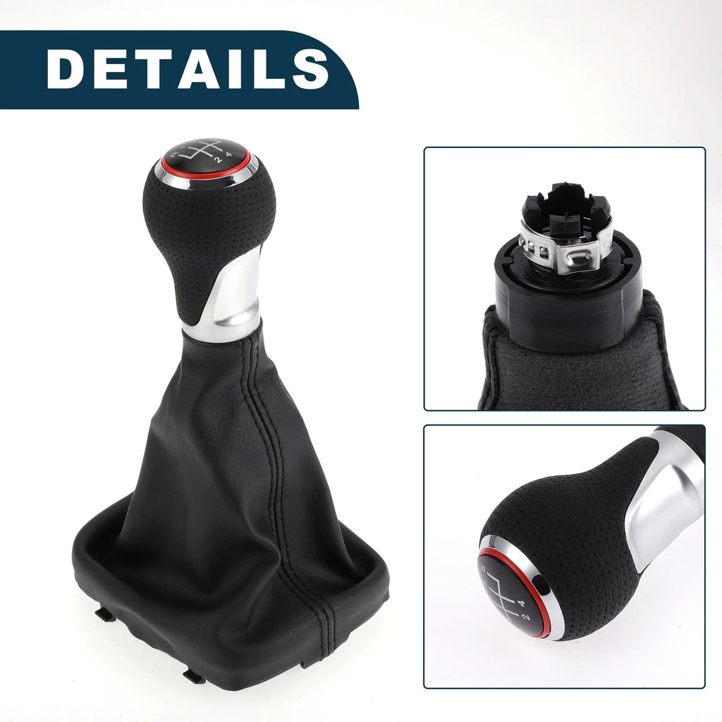 5 Speed Gear Shift Knob with Boot for Audi A3 S3 8P (2003–2013)