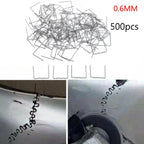 500x 0.6mm Hot Stapler for Car Bumper Fender Welding Plastic Repair Kit