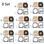 Set of 8 Carburetor Gasket Kits for Stihl MS210 MS230 MS250 (RB-105)