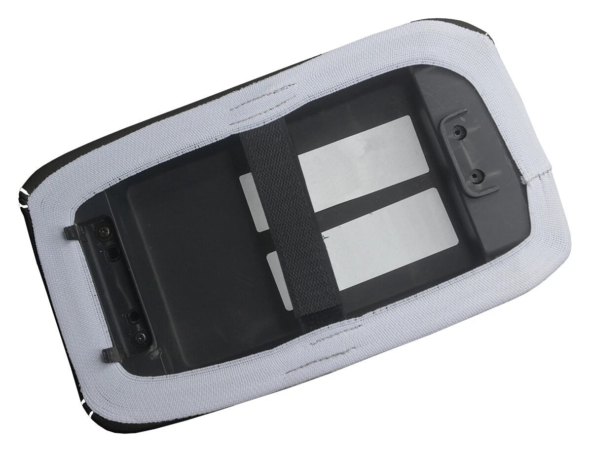 Leather Console Lid Pull Over Cover for Toyota Matrix (2003–2008) White Stitch