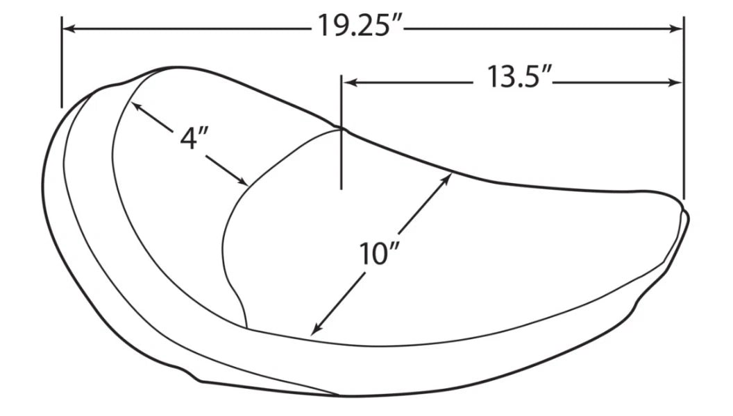 Wide Solo Seat for Harley FX FL (1958–1984) - Smooth Finish