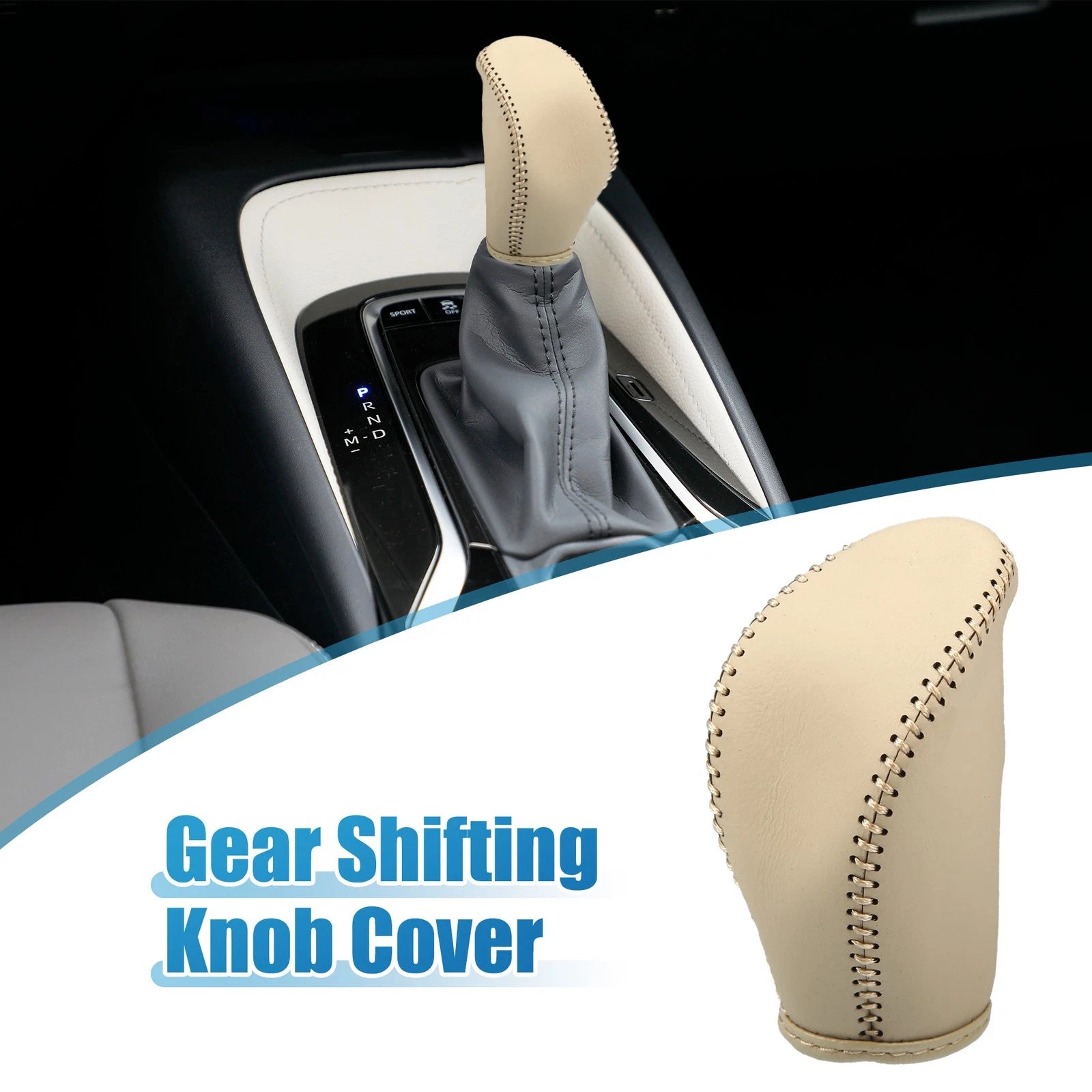 Gear Shifting Knob Cover for Nissan Altima (2013–2018) Faux Leather Yellow
