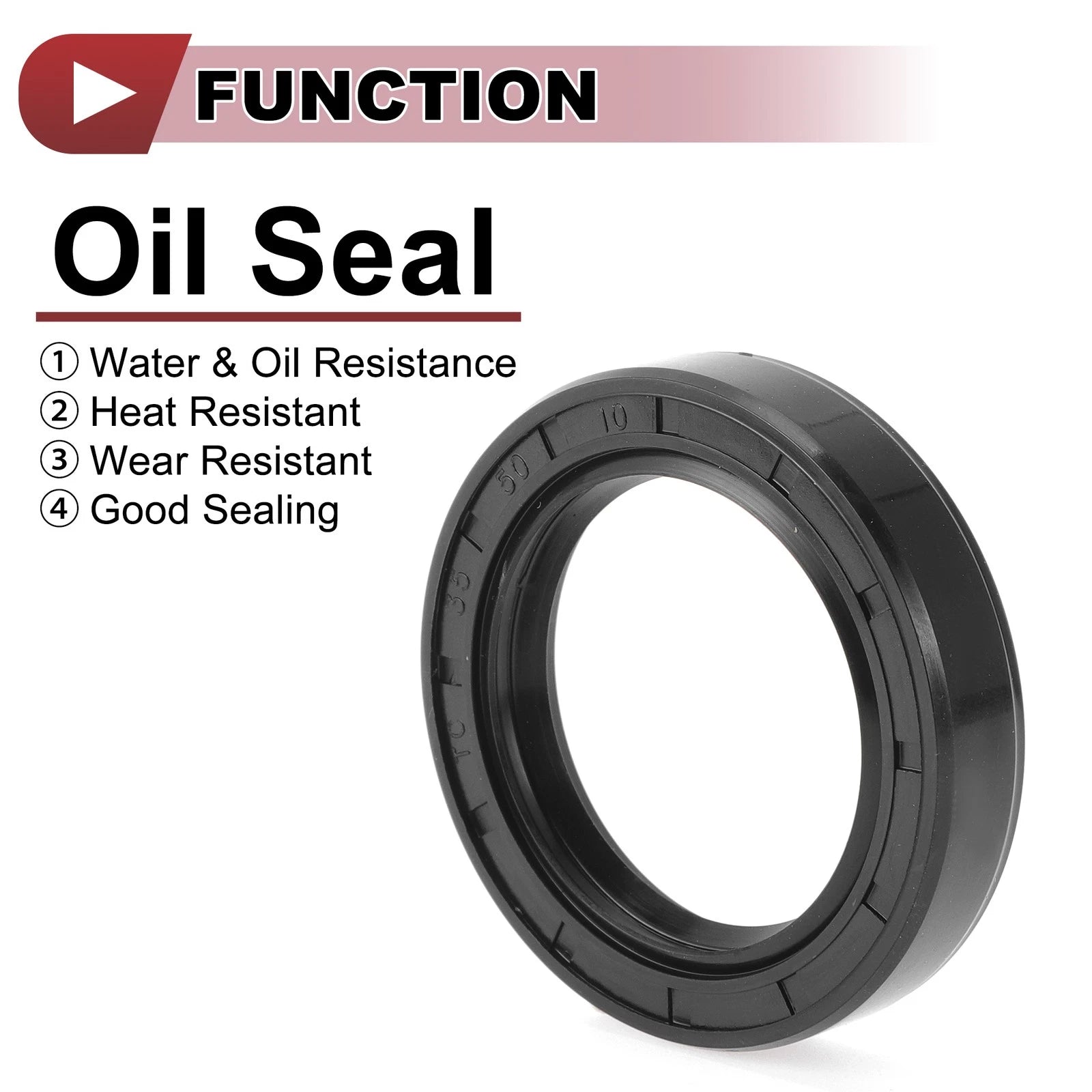 Set of 5 Rotary Shaft Oil Seals for Various Models (35x50x10mm, Nitrile)