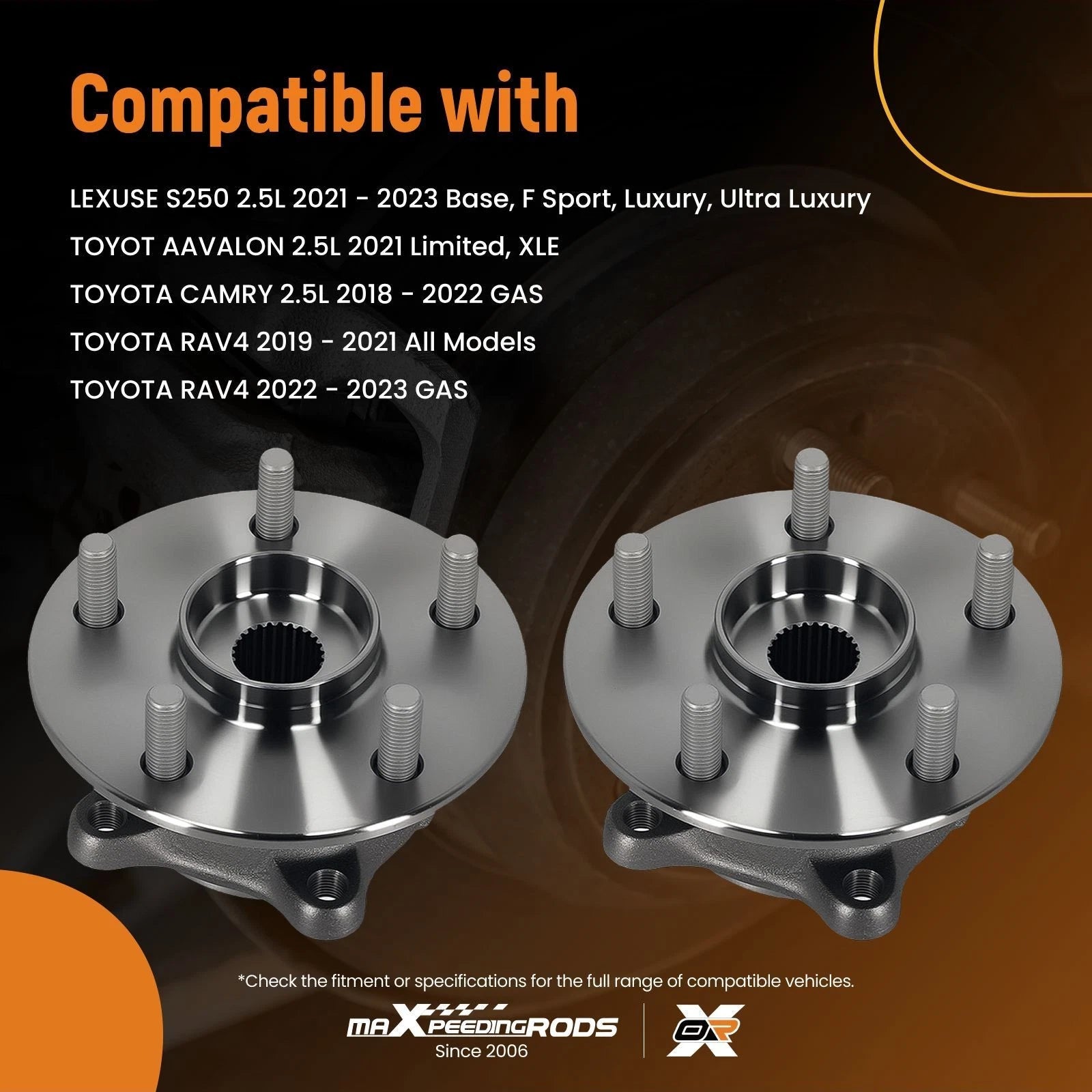 Front Wheel Bearing Set for Toyota Avalon Venza (2021-2023)