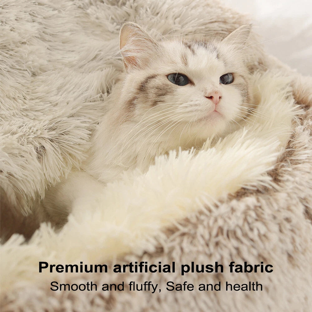 Cave Bed for Cats and Small Dogs (Calming Resting Nest)