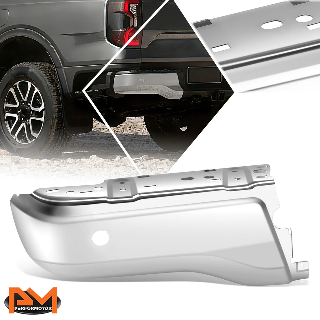 Rear Left Bumper End Cap for Ford Ranger (2019–2023) w/ Parking Sensor Holes Chrome