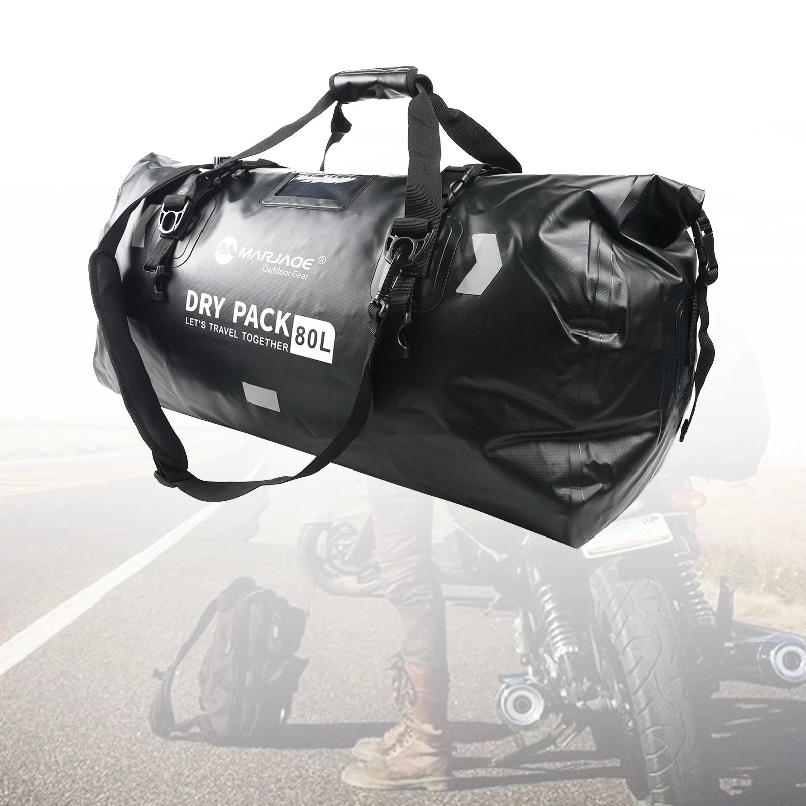 80L Saddlebag Side Storage Tail Bag for Motorcycle (Universal)