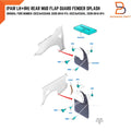 Genuine Rear Mud Flaps for Ford Ranger T6 High Ride 4WD (2012-2021)