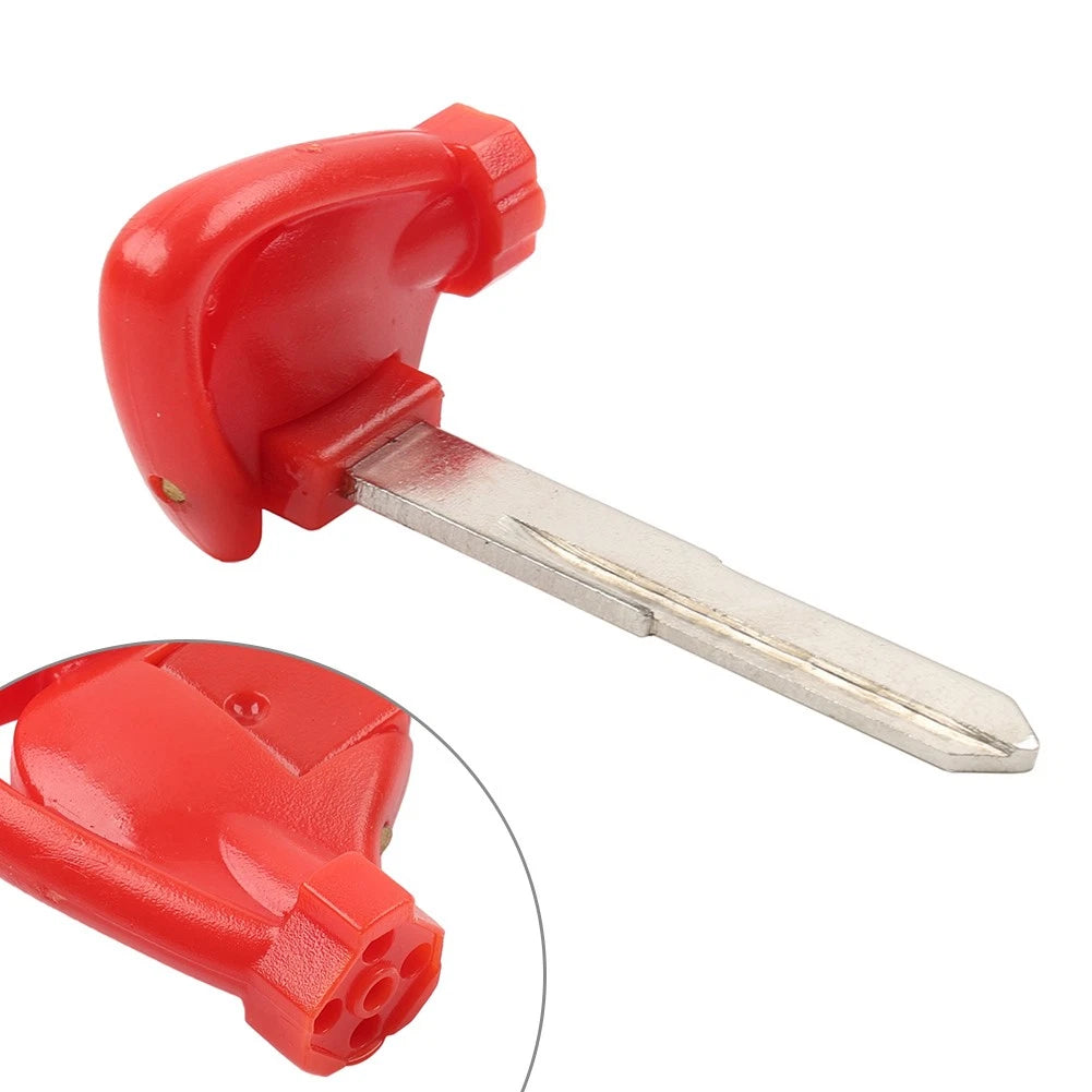 Right Ignition Key Blank Uncut Blade Red for Yamaha Motorbike