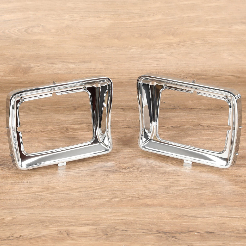 Chrome Headlight Bezel Trims for Ford F-100 F-150 F-250 F-350 Bronco (1978–1979)