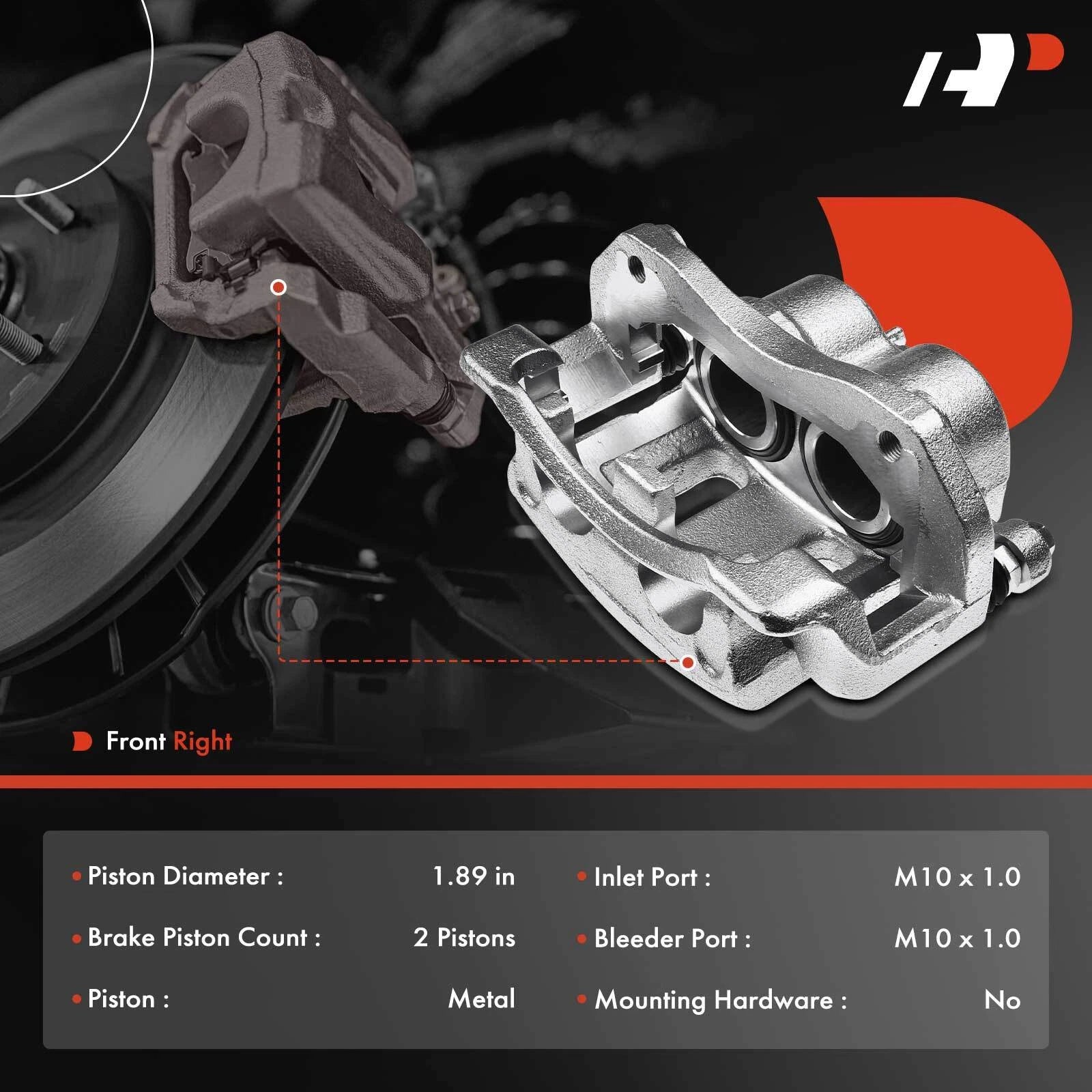 Front Left Brake Caliper with Bracket for Kia Sedona (2006-2012)