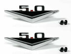 Fender Emblems with Clips for 1964–1966 Ford Mustang 5.0 V8 Chrome
