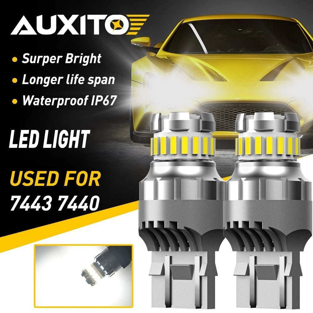 2X AUXITO 7443 7440 LED Back Up Reverse Light Bulbs 6500K for
