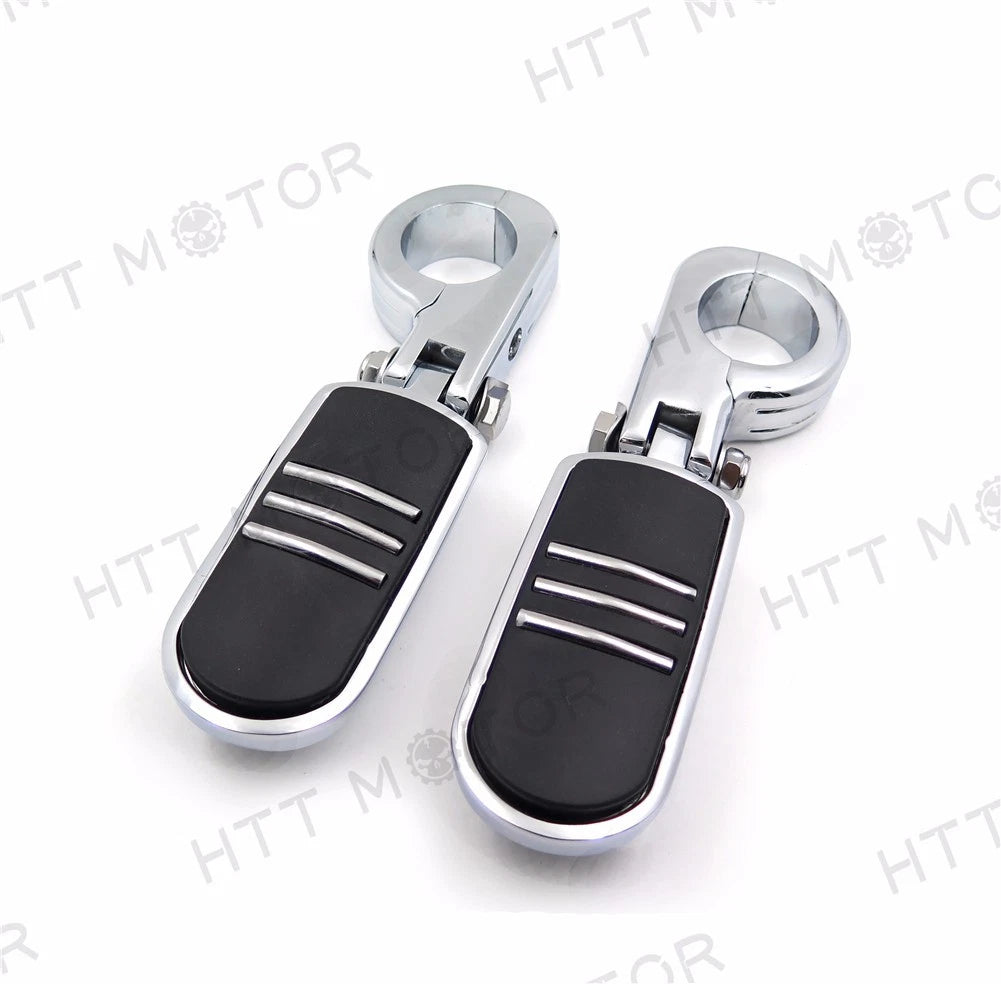 HTTMT 1.5" Highway Flame Foot Peg P Clamps for Harley Sportster 883/1340/XL1200