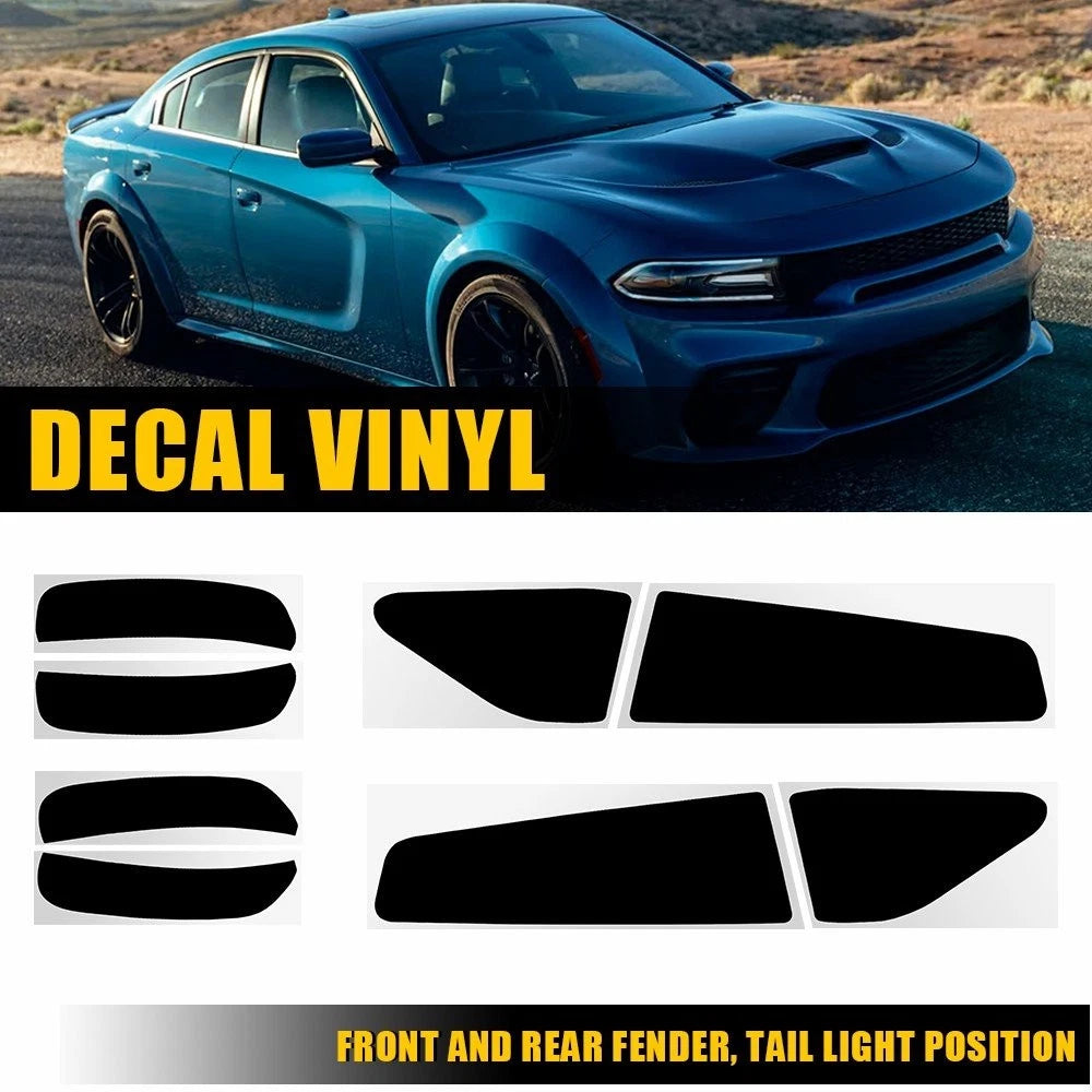 Tail Light Side Marker Overlay for Dodge Charger (2015–2023) - Smoke Tint Vinyl Decal