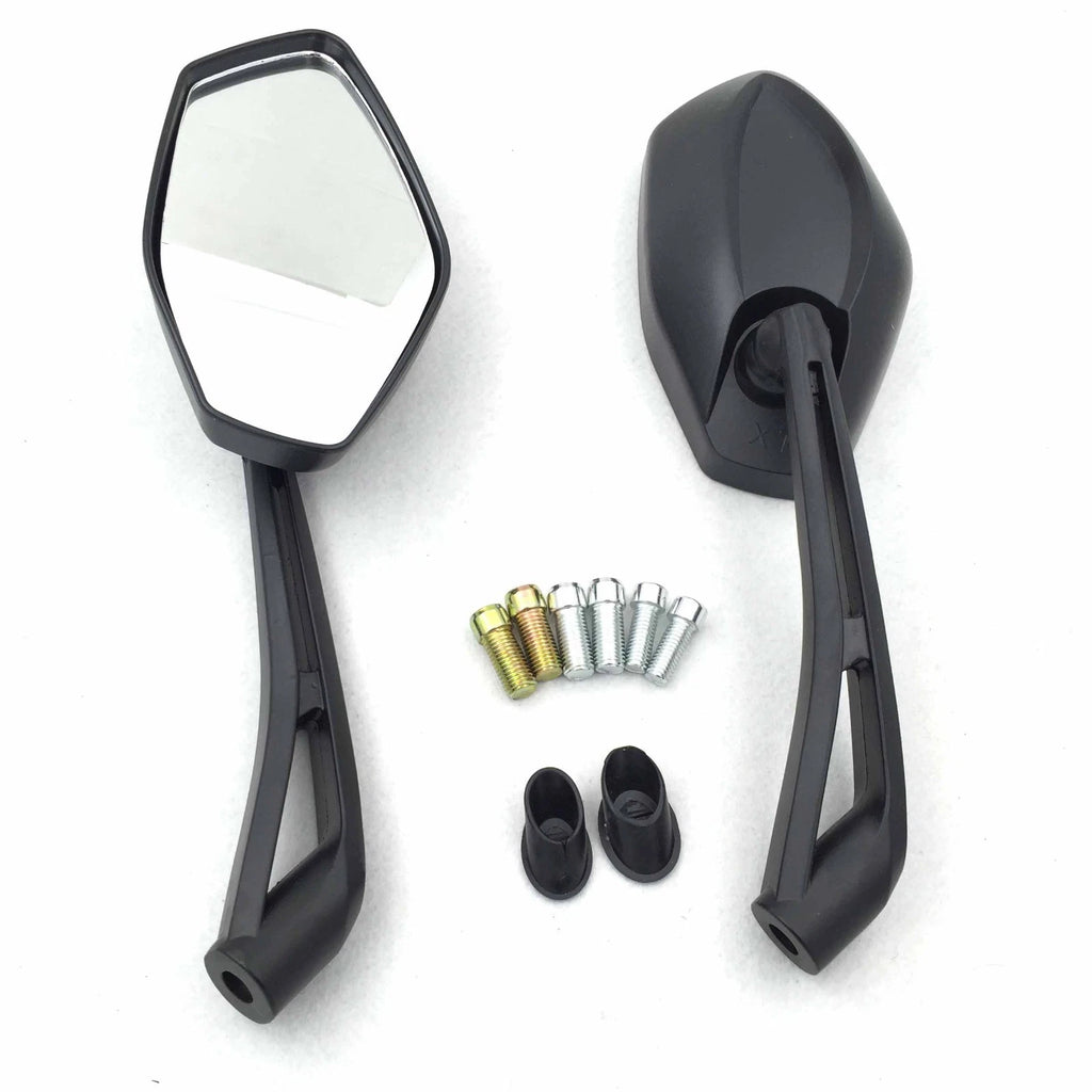 Black Rearview Mirrors for Honda CB1000R, Shadow, Valkyrie (Fit 8mm 10mm)