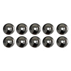 10X Matte Black Cabinet Knob Backplates Carbon Steel for Kitchen Bathroom