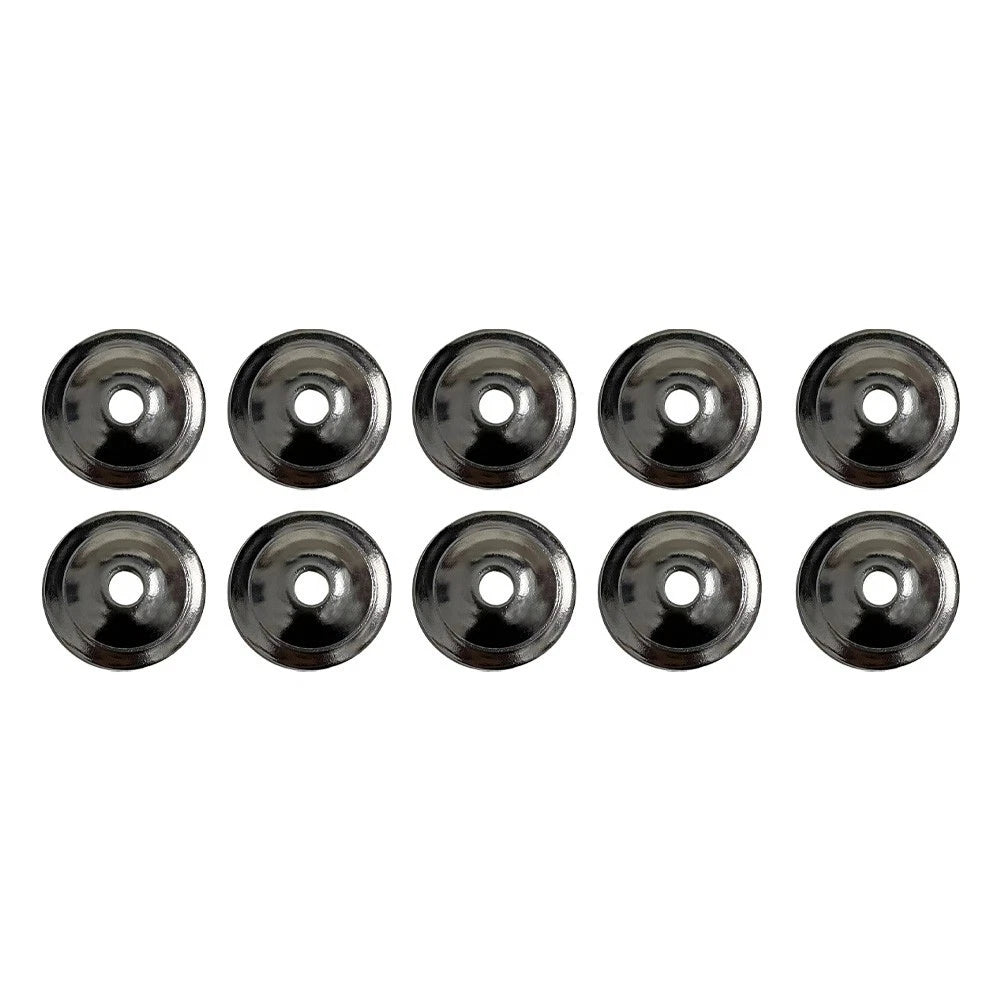 10X Matte Black Cabinet Knob Backplates Carbon Steel for Kitchen Bathroom