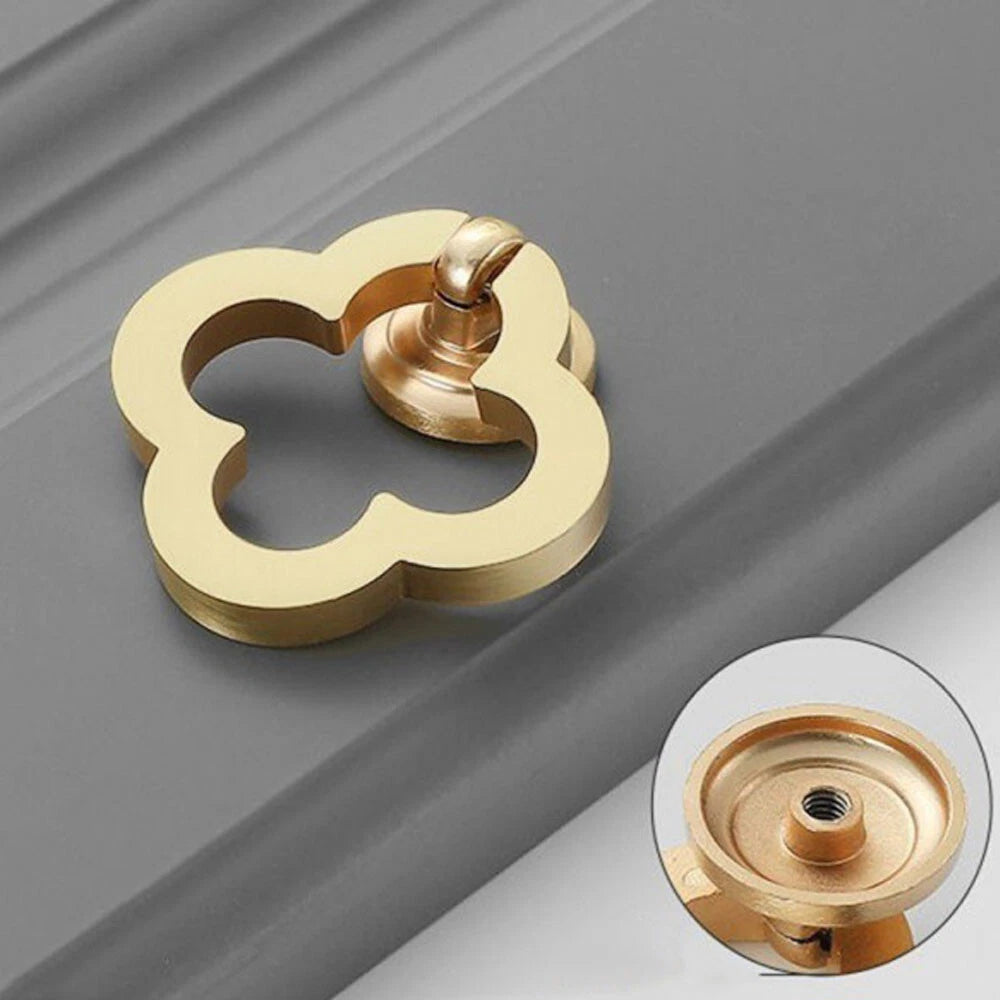 Brushed Gold Brass Cabinet Knobs for Kitchen Drawer Pulls