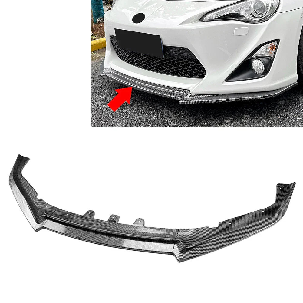 Front Bumper Splitter Spoiler Lip for Toyota 86, Scion FR-S (2012-2020)