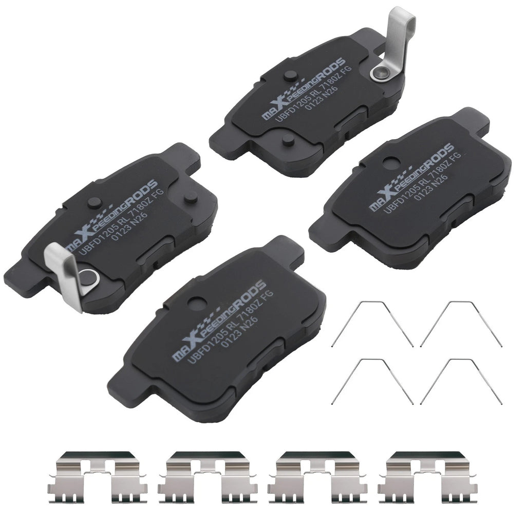 Set of 4 Rear Ceramic Brake Pads Kit for Honda Accord (2008–2017) P1451