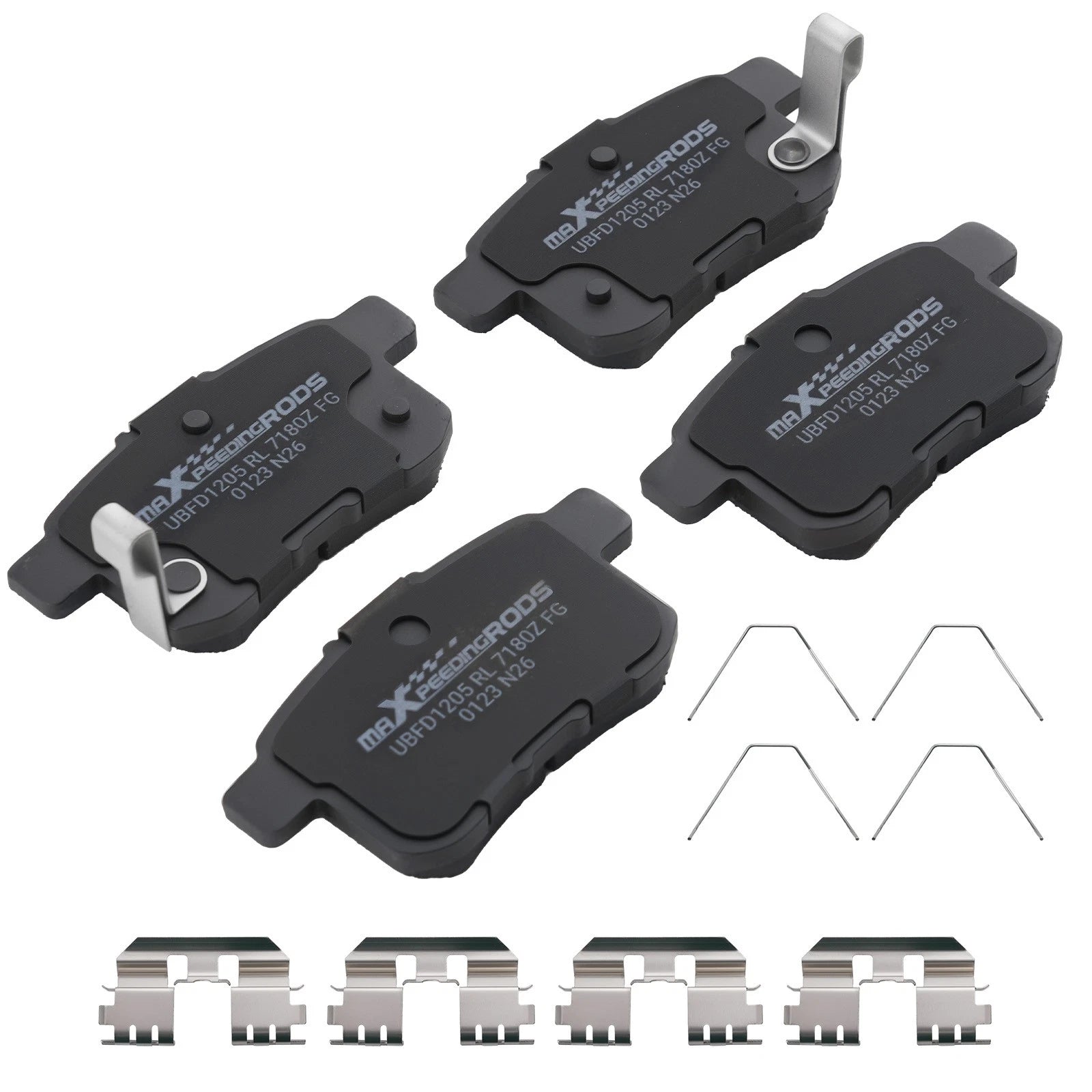 Set of 4 Rear Ceramic Brake Pads Kit for Honda Accord (2008–2017) P1451