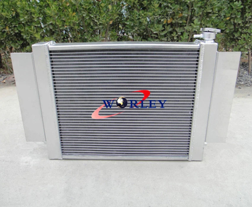 Aluminum Radiator + Fan for Mazda RX2 RX3 RX4 RX5 (1970-1980)