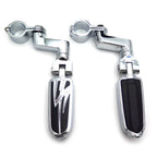 1.25" Highway Radical Flame Foot Peg Clamps for Harley Sportster 883/1340 (1986–2023)